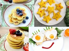 Molde silicona para 4 waffles con formas surtidas 